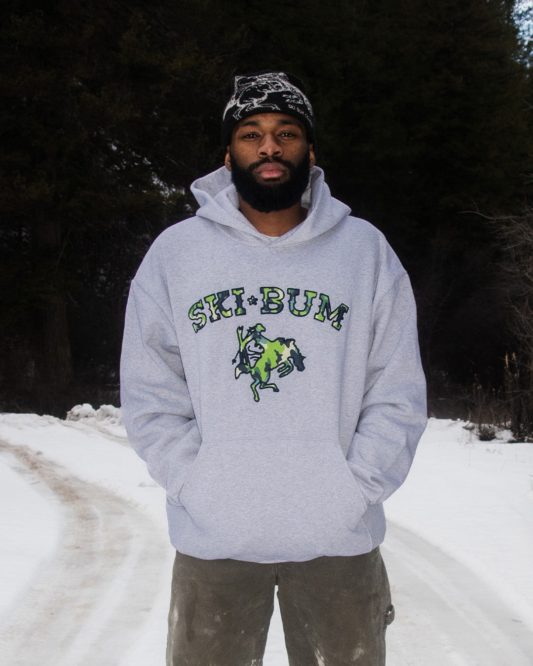 The Arch Hoodie | Grey Camo