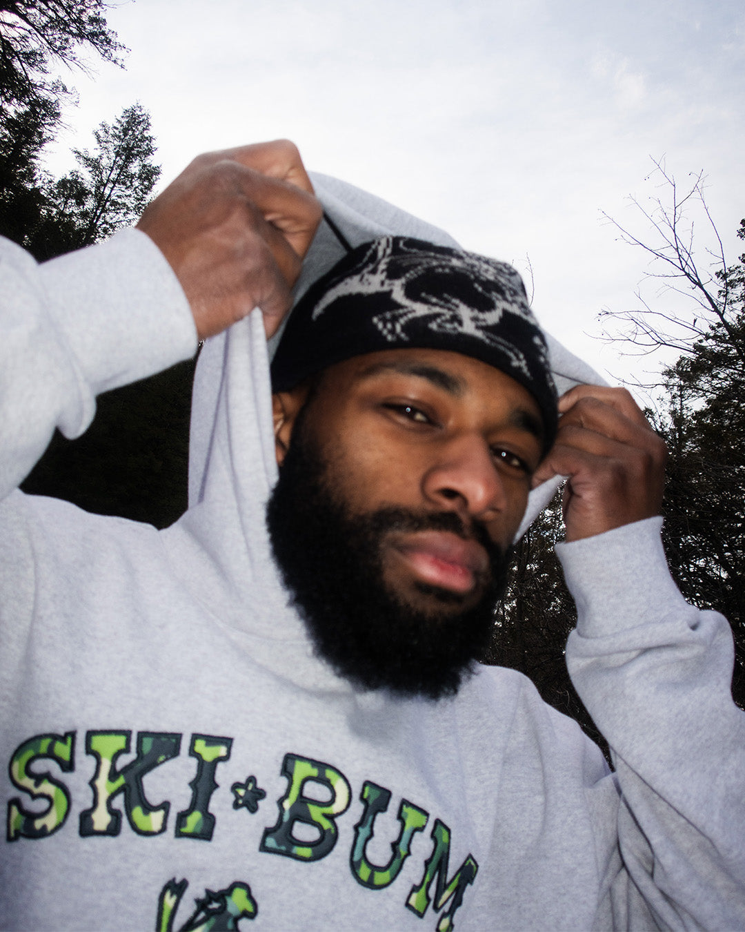 The Arch Hoodie | Grey Camo