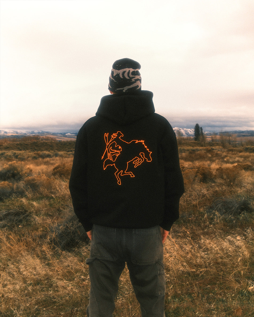 The Bucking Horse Hoodie | Black