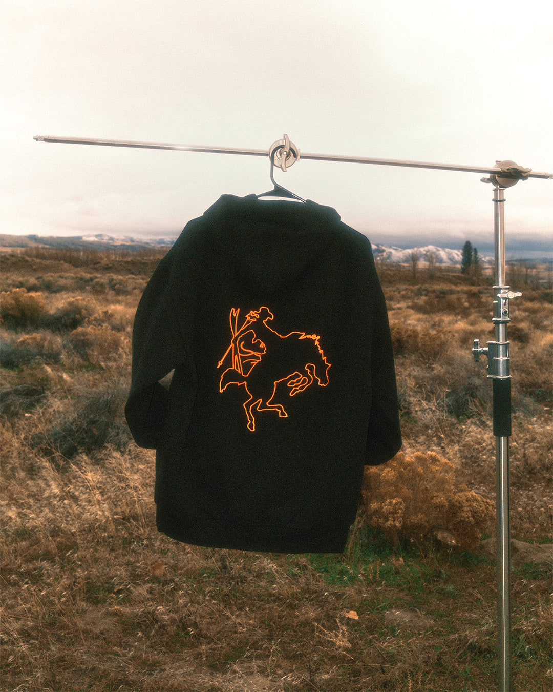 The Bucking Horse Hoodie | Black