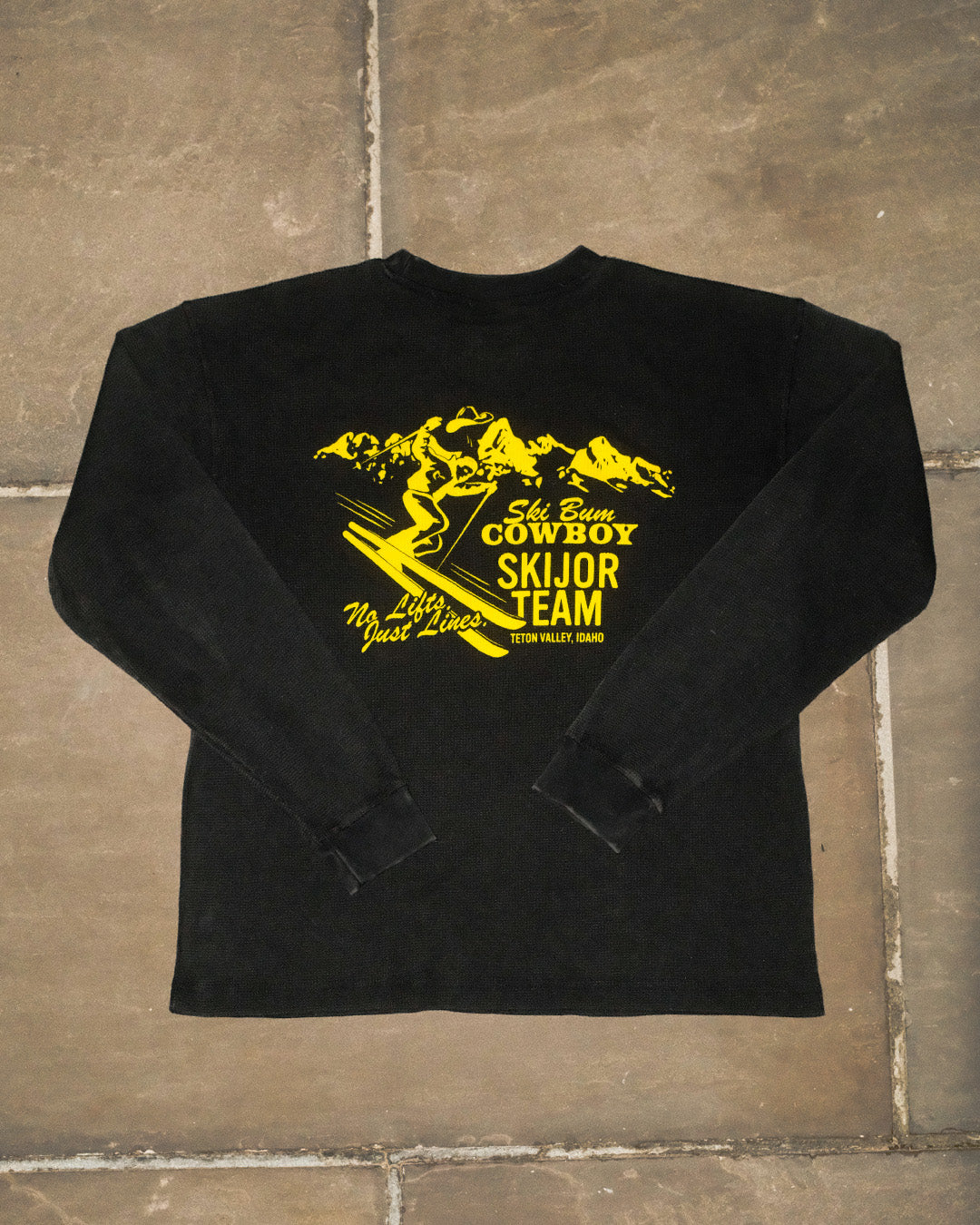 Ski Bum Skijor Team Waffle Thermal | Black