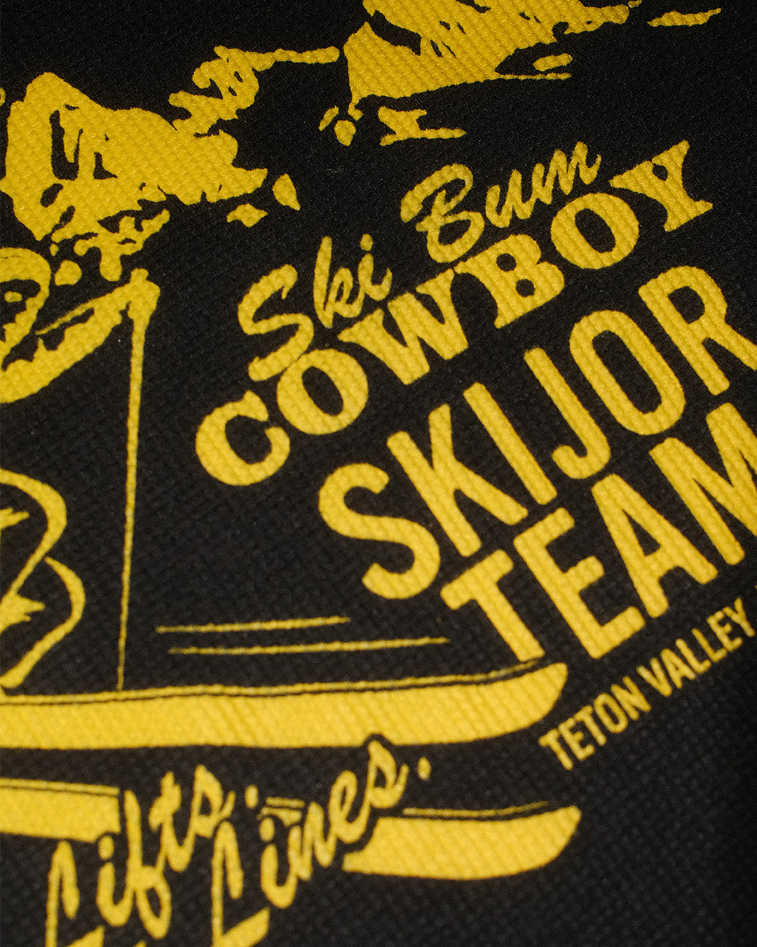 Ski Bum Skijor Team Waffle Thermal | Black