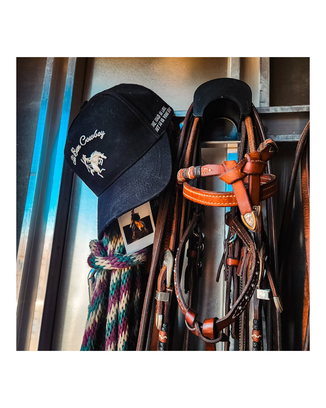 Bucking Horse Script Hat | Black